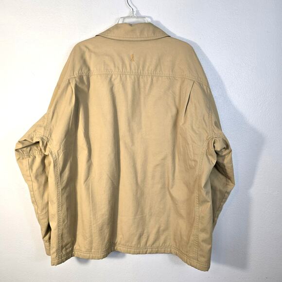 Royal Robbins Coat Men's XL Tan Canvas Fleece Lined Chore Outdoors Field Casual - Picture 2 of 11